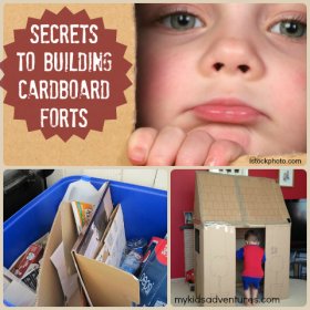 Cardboard playhouse: learn how to make a playhouse of any size, using nothing more than recycled cardboard and some tape.