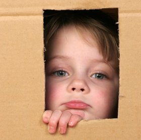 child in box