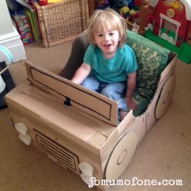 How to make a cardboard box car