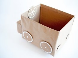 Kids Room Storage - DIY Recycled Cardboard Car