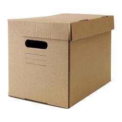 PAPPIS box with lid, brown Width: 25 cm Depth: 34 cm Height: 26 cm