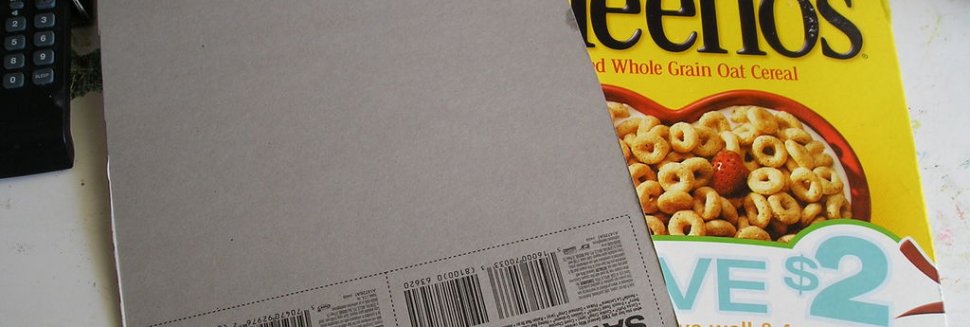 Cereal box cardboard