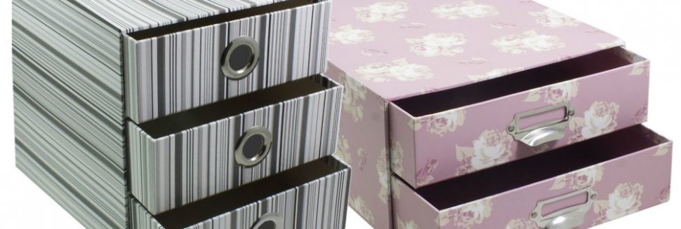 Pink cardboard Storage boxes