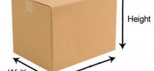Cardboard box dimensions