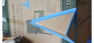 Cardboard box Rocket ship