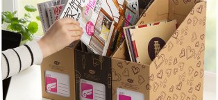 Cardboard Magazine file boxes