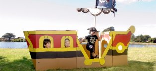 Pirate ship cardboard box