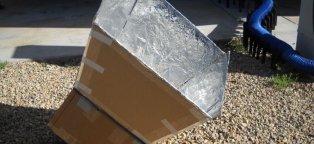 Solar oven cardboard box