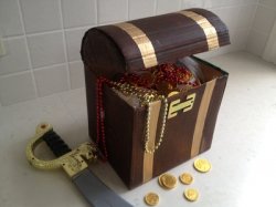 treasure chest, cardboard treasure chest, pirate treasure chest, homemade treasure chest, how to make a treasure chest, kids craft treasure chest
