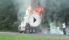 Arpin Van Lines Semi Truck On Fire
