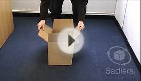 Assembling a Cardboard Box with a 4 Corner Glued Base (AE556)