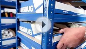 BiGDUG Storage Bays With Flat Pack Cardboard Bins