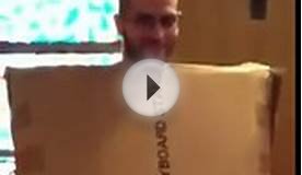 Cardboard box robot kid