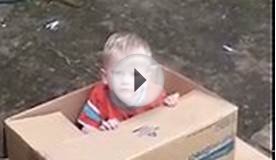 Cardboard box space ship!