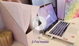 DIY File Organizer from Recycled Box - Desk Organization