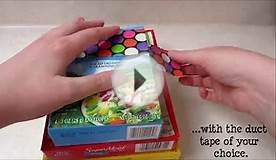 DIY Recycled Desk Organizer (Duct Tape + Cardboard Boxes