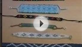 How to Make a beaded bracelet on a cardboard box loom