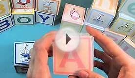 make an alphabet block favor box kit - holds mini cupcakes