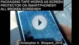 PACKING TAPE WORKS AS SCREEN PROTECTOR ON SMARTPHONES