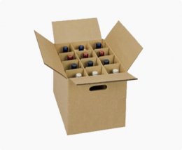 wine shipping carton box with dividers